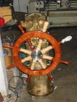 Fred's Brass Ships Wheel. 'it fell into my BCD pocket' ...assisted by an axe swinging Viking and several lift bags